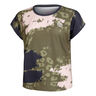 Pure Wild Capsleeve Maglietta Donna-Oliva,Multicolore
