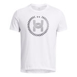 Abbigliamento Under Armour Under Armour Run Everywhere Wreath Camicia da corsa Uomini - bianco, grigio