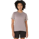 Abbigliamento ASICS ASICS Fujitrail Elite Camicia Da Corsa Donna-Grigio,Beige