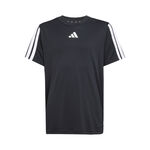 Abbigliamento adidas adidas Training Essentials 3 Stripes Maglietta Bambini-Nero,Bianco